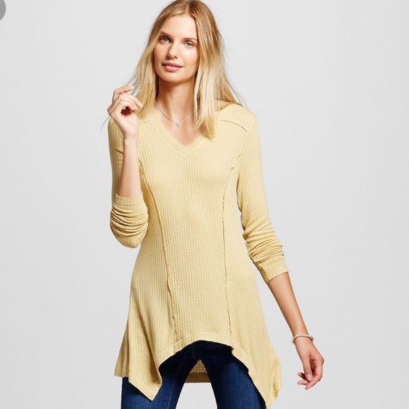 Knox Rose Tops - Knox Rose Sharkbite Long Sleeve Shirt